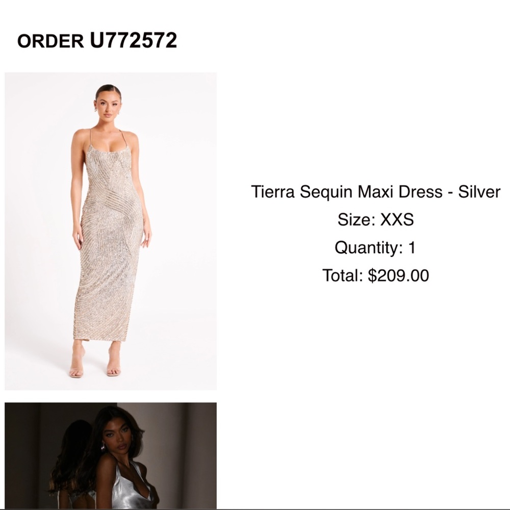 Brand new w/ Tags Meshki formal dress. It’s final sale & a little too big on me